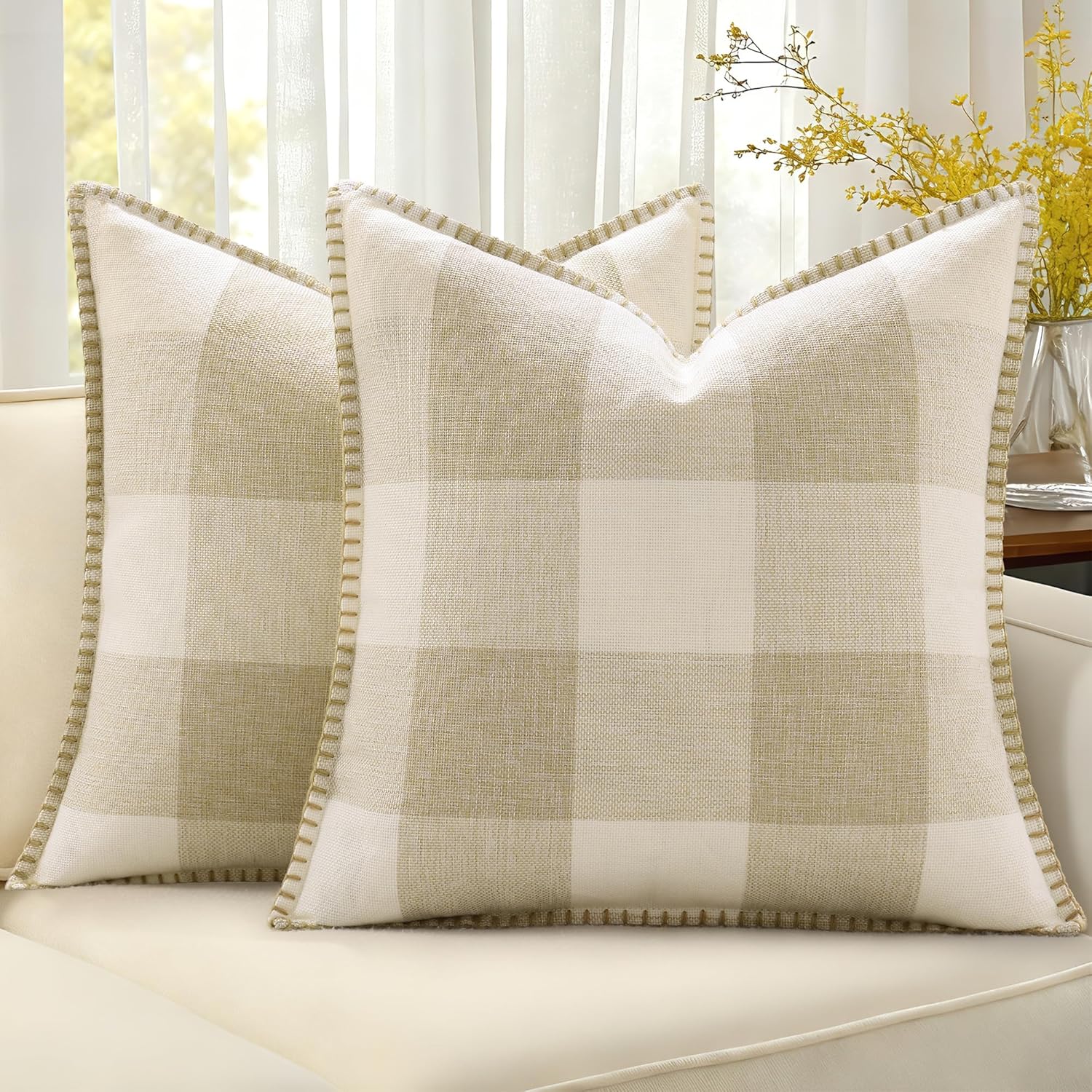 Light and airy spring throw pillow