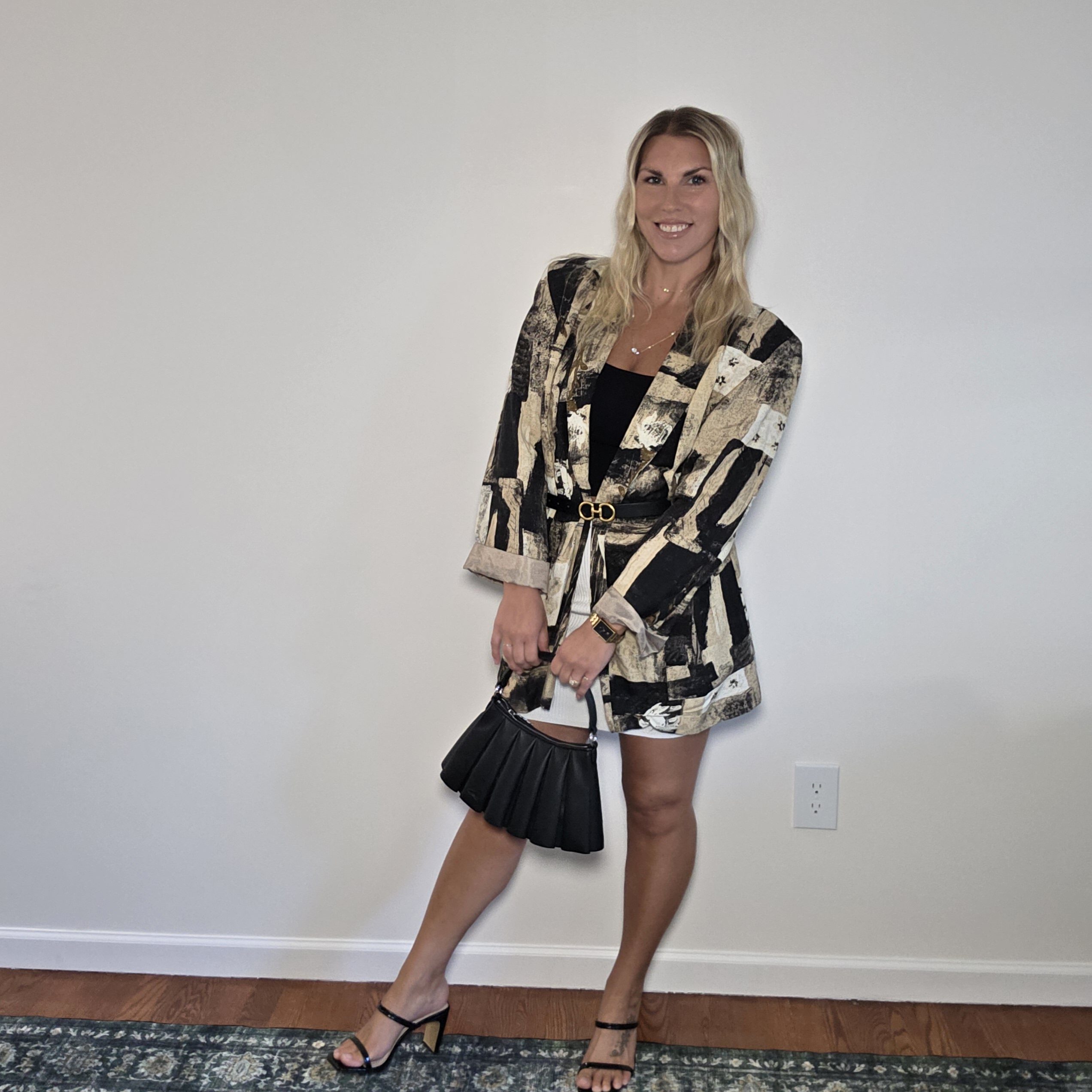 The Thrift Edit Episode 1 vintage blazer outfit styled by Forever Face