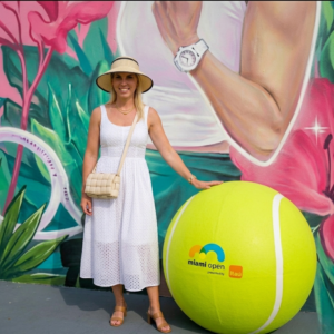 Garden party tennis spectator outfit