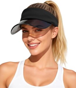 Black transparent tennis visor