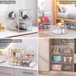 Clear stackable shoe boxes