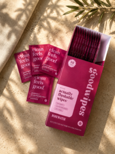 Goodwipes individually wrapped flushable wipes for travel