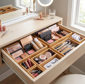 Bamboo drawer organizers