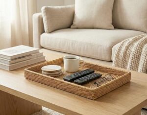 Woven decorative tray
