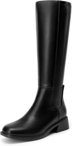 Black platform knee-high boots for fall
