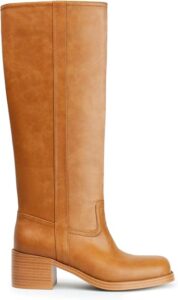Chunky lug-sole rain boots for fall