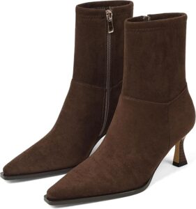 Dressy pointed-toe ankle boots for fall
