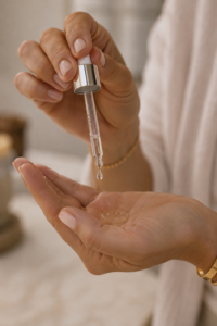 Hydrating serum for a fall skincare routine over 40