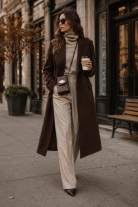 IDEALSANXUN long wool coat, an affordable tailored option for women over 40