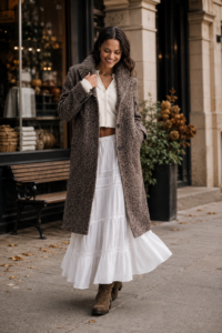 Abercrombie & Fitch wool-blend tailored topcoat for women over 40