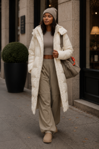 Lululemon Wunder Puff long down jacket, an elevated puffer for women over 40